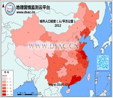 2012年城区人口密度