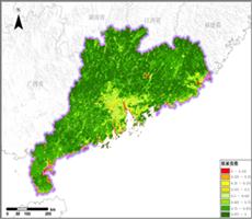遥感数据反演广东省植被指数（NDVI）数据服务