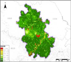 遥感数据反演安徽省植被指数（NDVI）数据服务