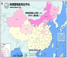 2010年民族分布（蒙古族）
