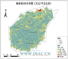 海南省GDP公里格网数据服务