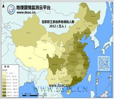 2012年在职职工参加养老保险人数