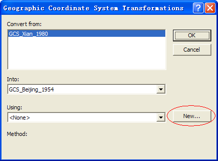 在ArcGIS Desktop中进行三参数或七参数精确投影转换