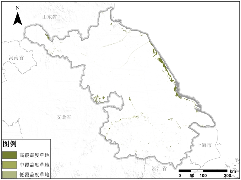 江苏省草地资源空间分布产品