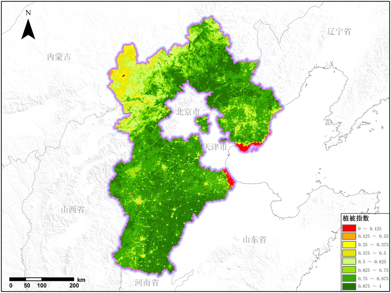河北省植被指数