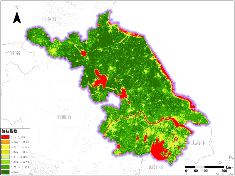 江苏省植被指数