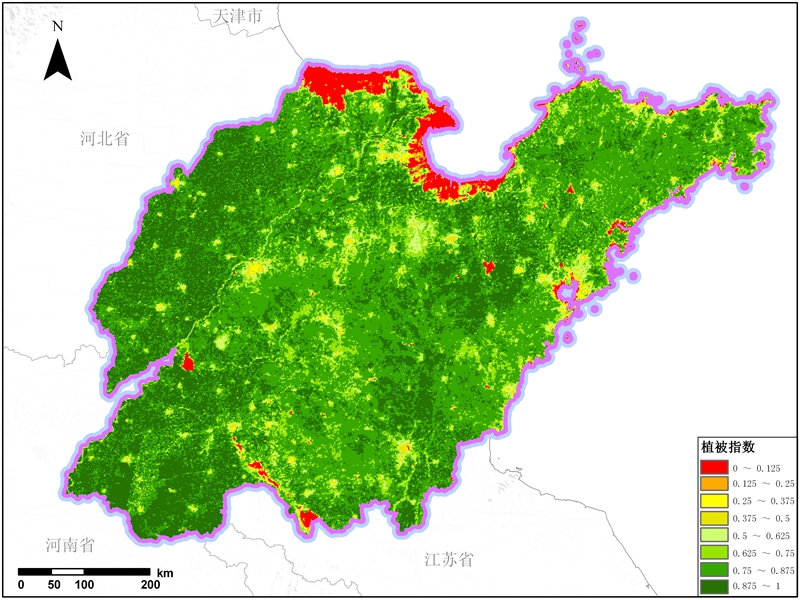 山东省植被指数