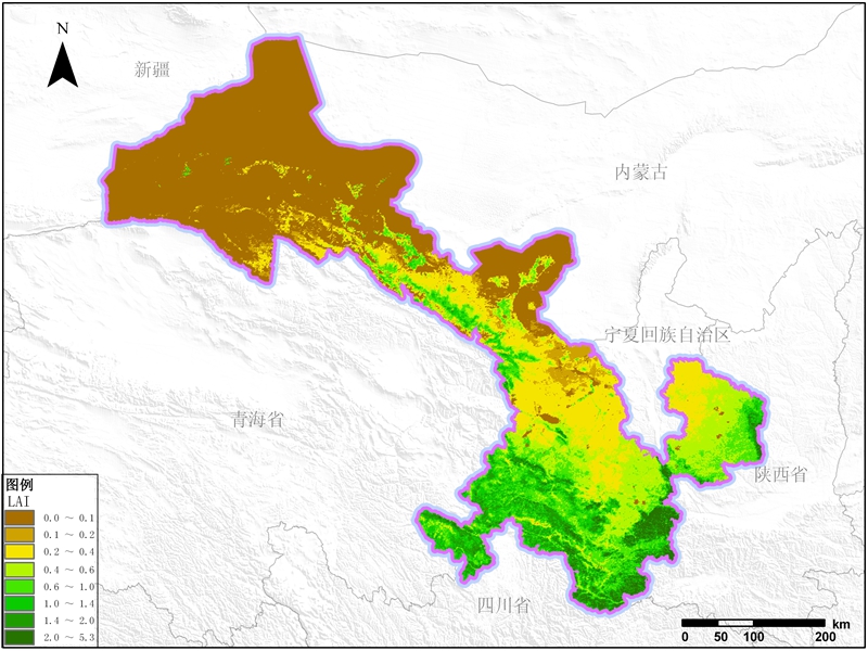 甘肃省叶面积指数