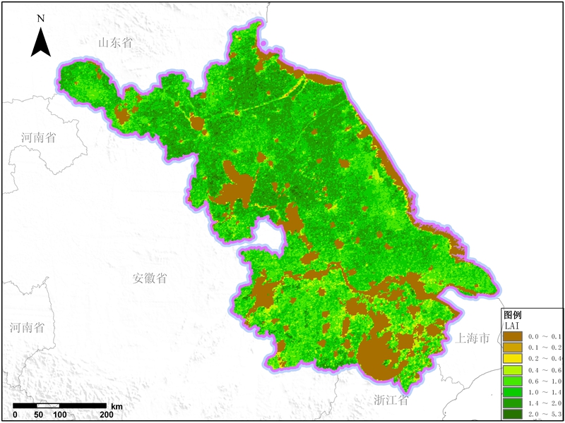 江苏省叶面积指数
