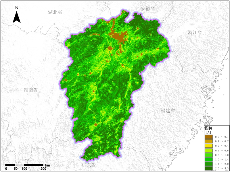 江西省叶面积指数