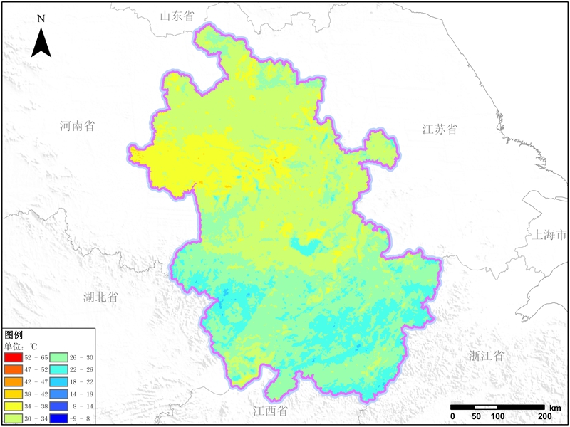 安徽省地表温度数据