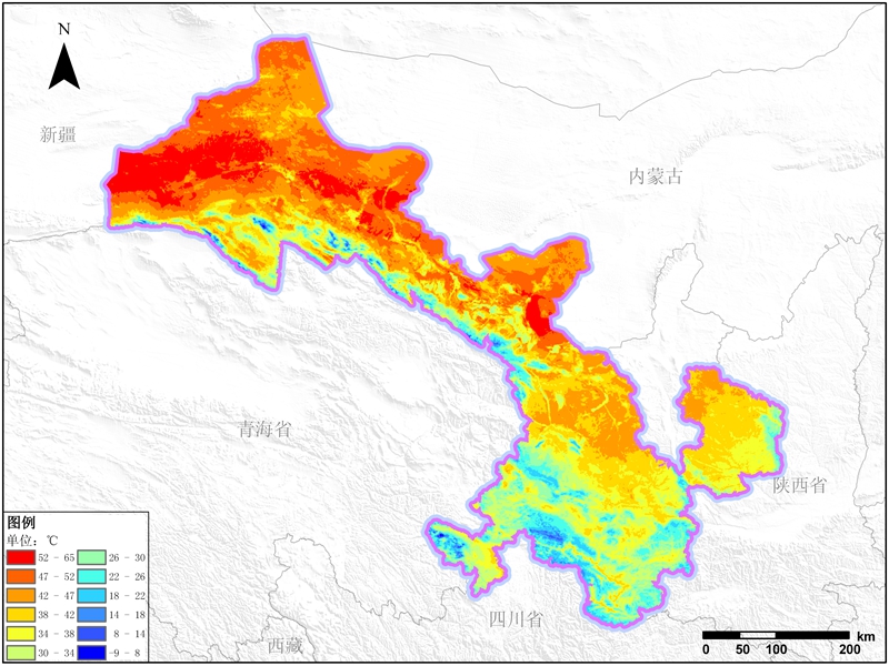 甘肃省地表温度数据