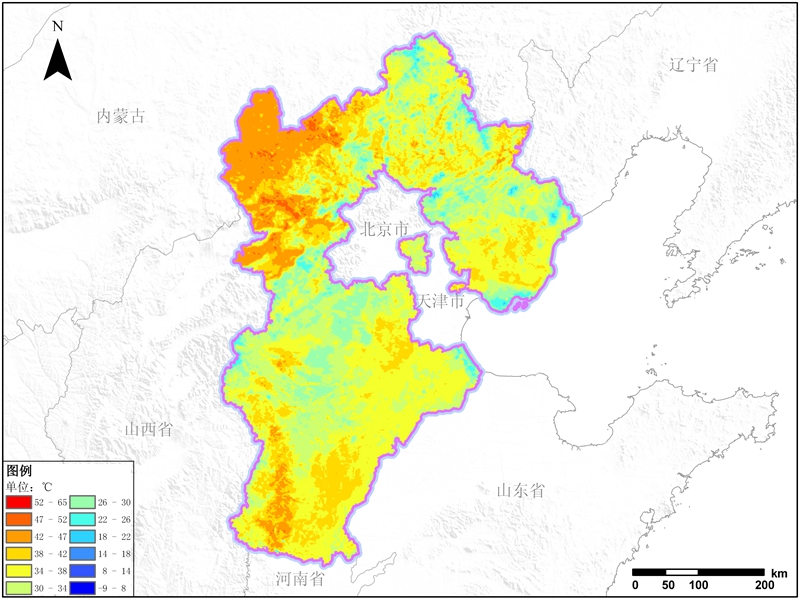 河北省地表温度数据