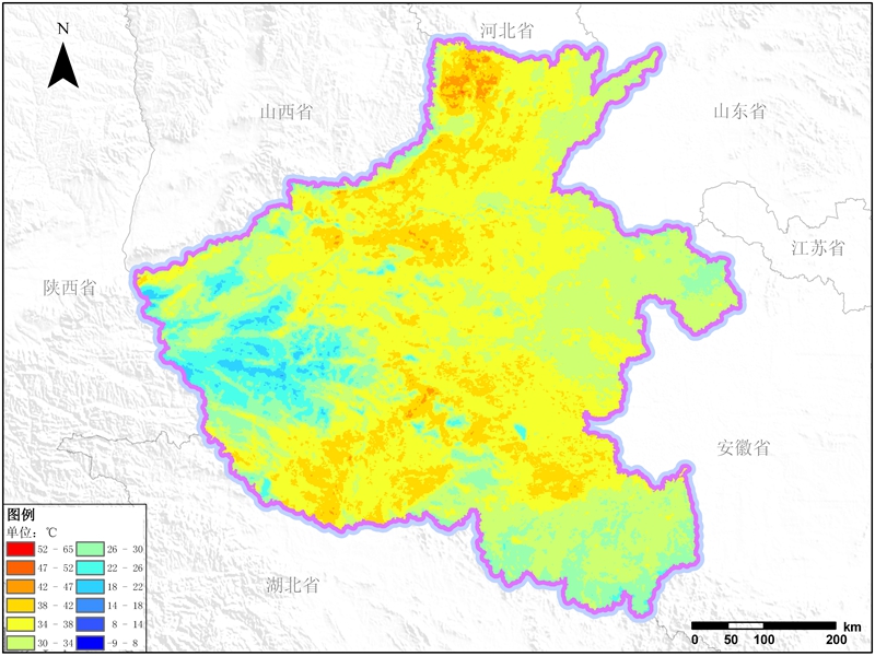 河南省地表温度数据