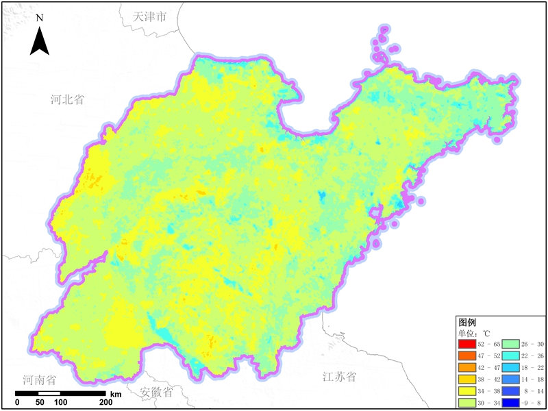 山东省地表温度数据