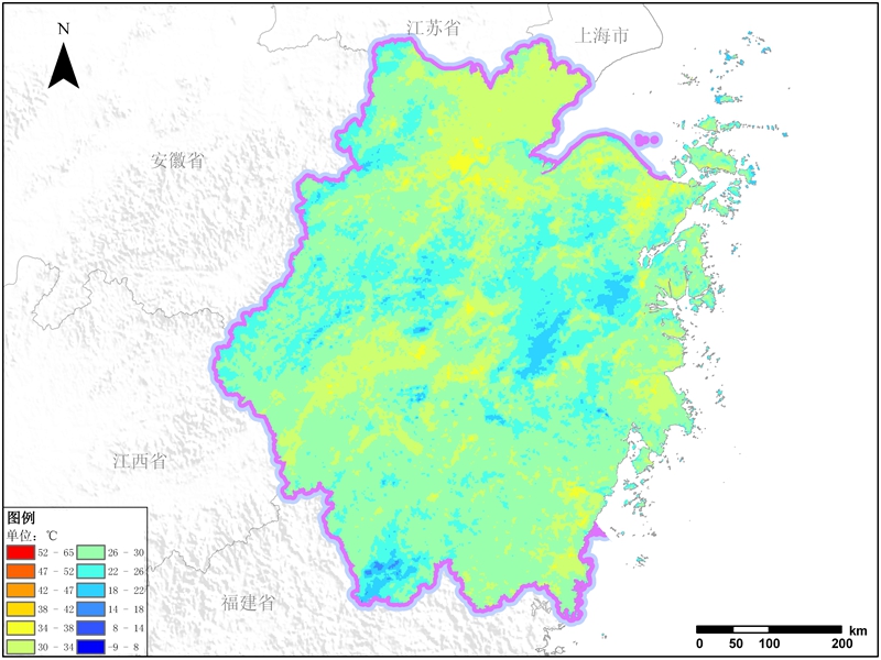 浙江省地表温度数据