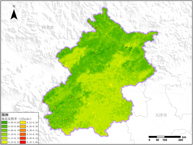 北京市地表反照率数据