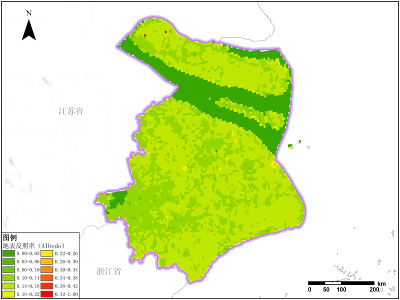 上海市地表反照率数据