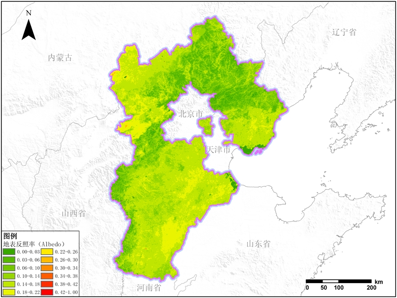 河北省地表反照率数据