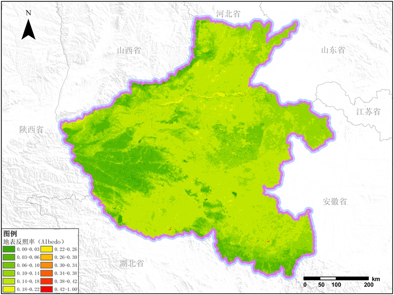 河南省地表反照率数据