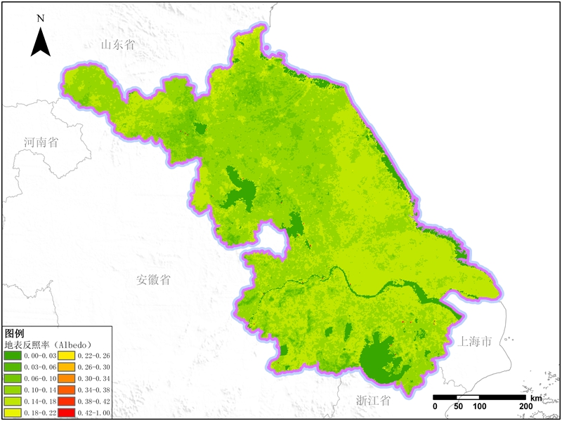 江苏省地表反照率数据