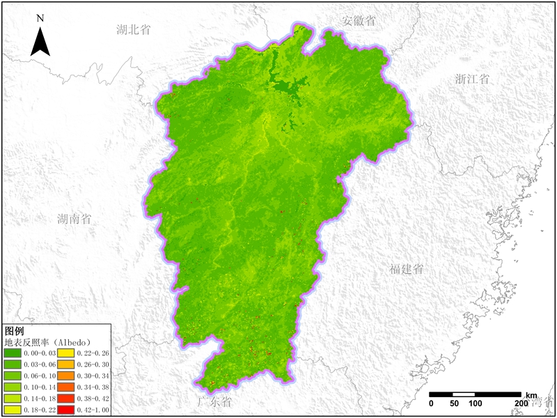 江西省地表反照率数据