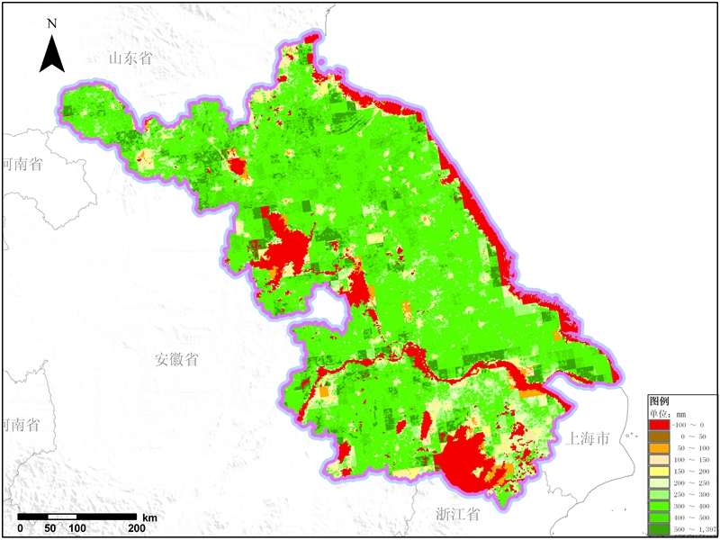 江苏省蒸腾与蒸散产品