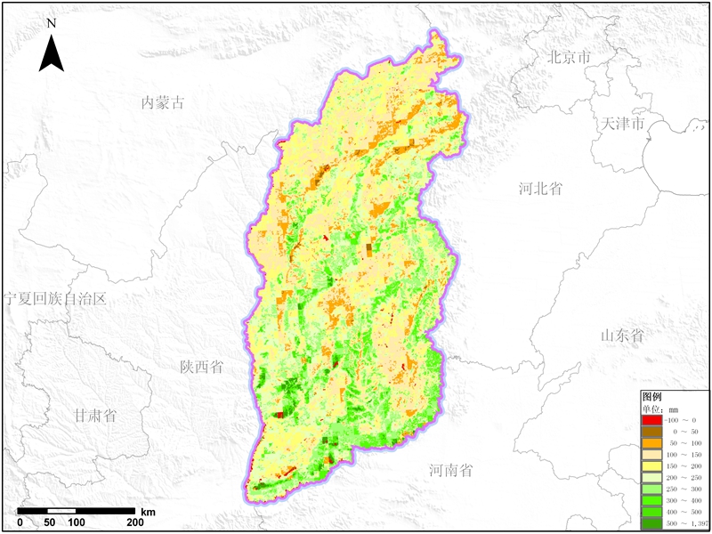 山西省蒸腾与蒸散数据