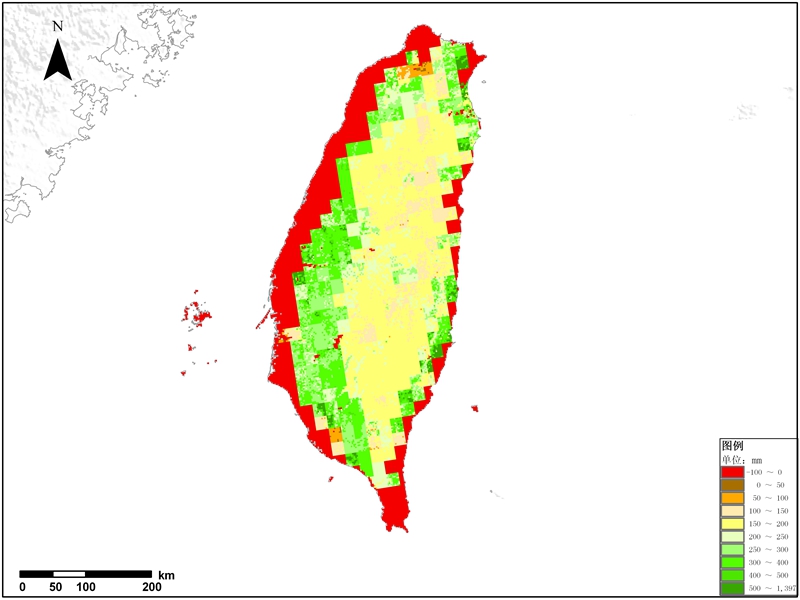 台湾省蒸腾与蒸散数据