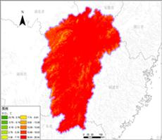 江西省多年平均气温空间分布数据服务