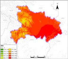 湖北省多年平均气温空间分布数据服务