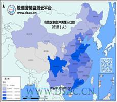2010年各地区家庭户男性人口数