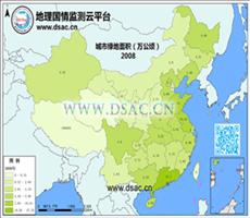 2008年城市绿地面积