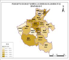 河南省2016年各市文化及相关产业规模以上文化制造业企业税金合计