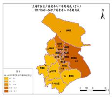 上海市2017年60～64岁户籍老年人口年龄构成