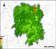 遥感数据反演湖南省植被指数（NDVI）产品