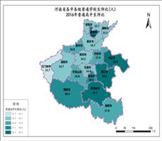 河南省2016年普通高中生师比（各市各级普通学校生师比）