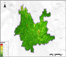 遥感数据反演云南省植被指数（NDVI）数据服务