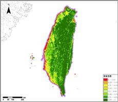 遥感数据反演台湾省植被指数（NDVI）数据服务