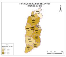 山西省2016年地区生产总值（指数）