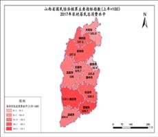 山西省2017年农村居民总消费水平指数（上年=100）