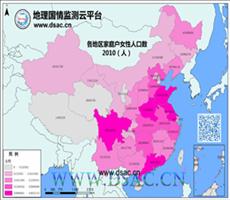 2010年各地区家庭户女性人口数