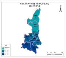陕西省2016年平均气温