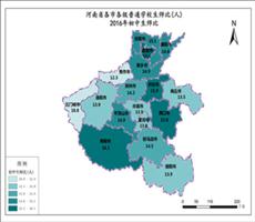 河南省2016年初中生师比（各市各级普通学校生师比）