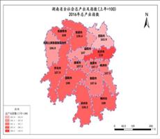 湖南省2016年全社会总产出指数