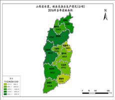 山西省2016年当年造林面积