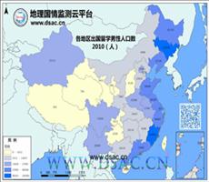 2010年各地区出国留学男性人口数