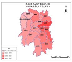 湖南省2016年城镇居民人均可支配收入