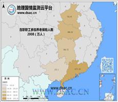 2008年中南在职职工养老保险人数