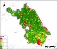 遥感数据反演江苏省植被指数（NDVI）数据服务